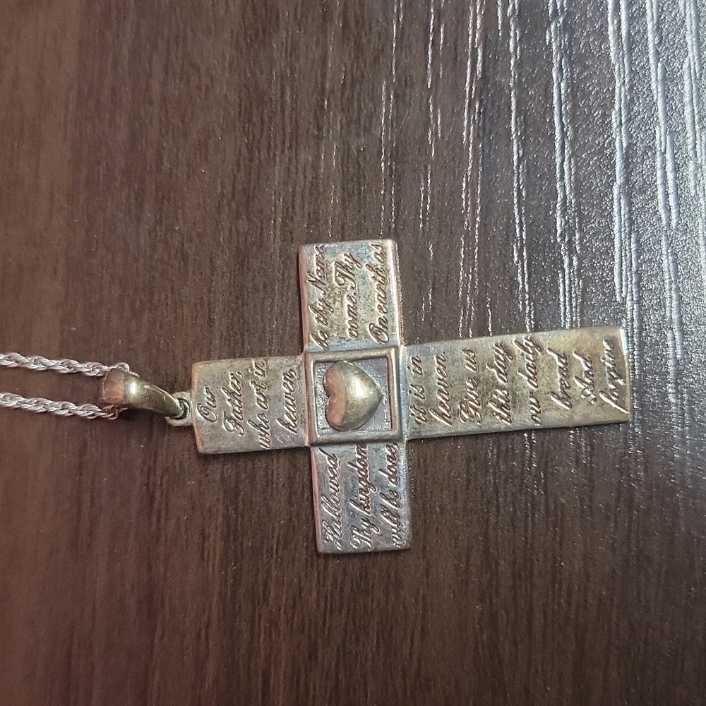 Cross with Lord's prayer